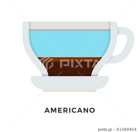 Americano coffee vector flat isolated 61360954