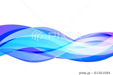 青系グラデーションの波形デジタルサイバー背景のイラスト素材