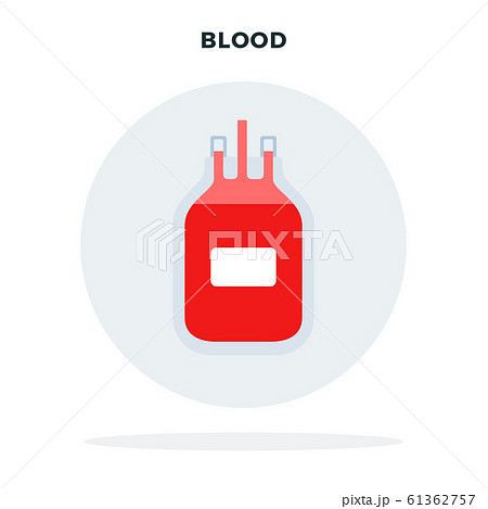 Blood for transfusion vector icon flat isolated 61362757