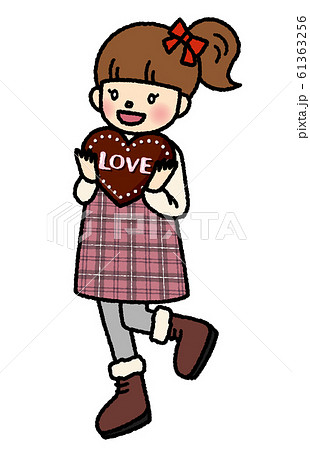 バレンタイン 女の子 チョコのイラスト素材 バレンタイン 女の子 チョコのイラスト素材