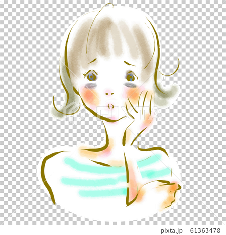 女性 睡眠不足 くま 水彩 女性 睡眠不足 くま 水彩 61363478