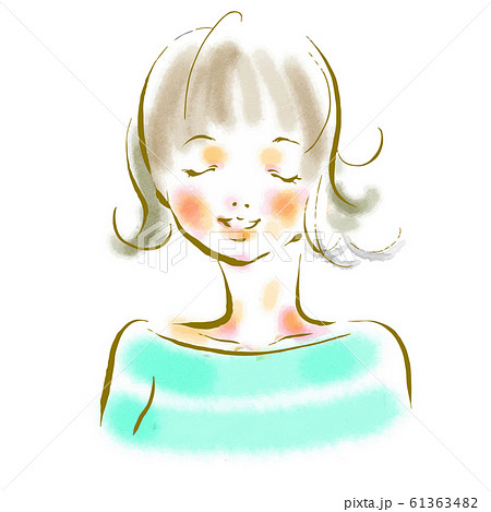 女性　自尊心　水彩 61363482
