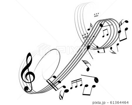 譜面 音楽 五線譜 ト音記号 音符 コンサート 楽譜 演奏 歌うのイラスト素材