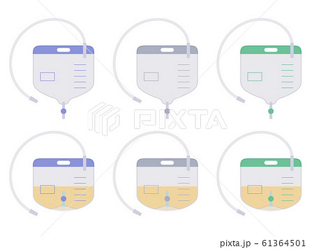 バルーン 導尿のイラスト セットのイラスト素材