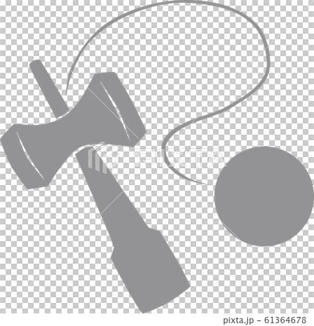 日本の伝統的なおもちゃの一つであるけん玉のイラスト素材