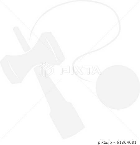 日本の伝統的なおもちゃの一つであるけん玉のイラスト素材