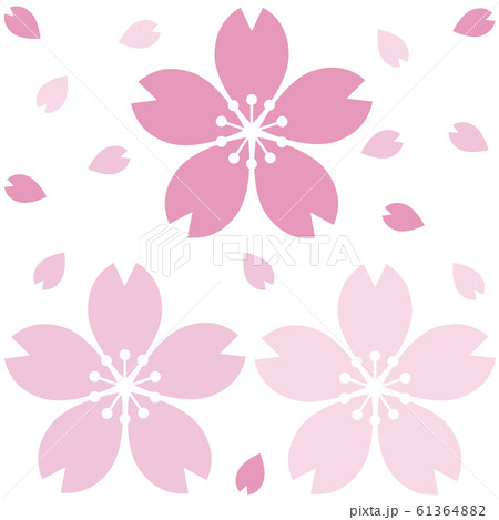 さくら 桜 春 お花見 シンプル セット バリエーション さくら 桜 春 お花見 シンプル セット バリエーション 61364882
