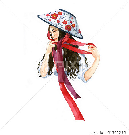 韓服 オオドン 韓流のイラスト素材