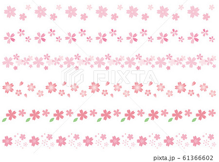 桜の飾り罫セット 桜の飾り罫セット 61366602