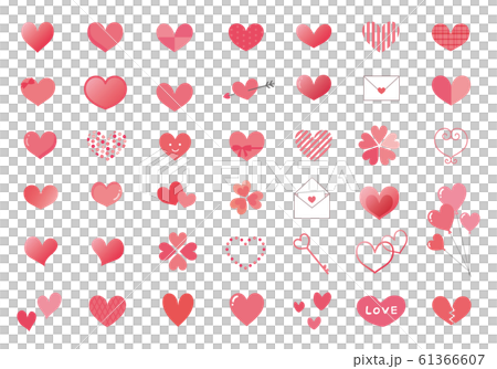 Set of various hearts 61366607