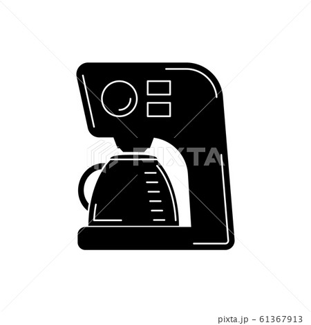 coffee machine silhouette. kitchen tool illustration for design and web. coffee machine silhouette. kitchen tool illustration for design and web. 61367913