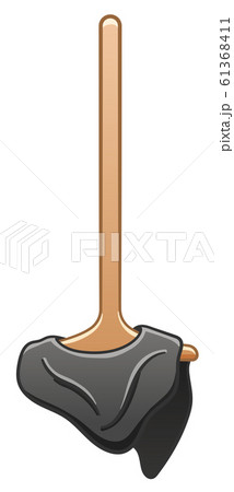 Cartoon isolated mop with rag for cleaning on Cartoon isolated mop with rag for cleaning on 61368411