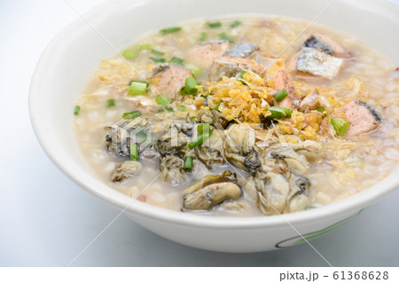 Seafood boiled rice with Salmon and Oysters Seafood boiled rice with Salmon and Oysters 61368628