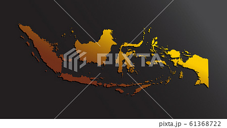 Indonesia map, Asia country map vector template 61368722