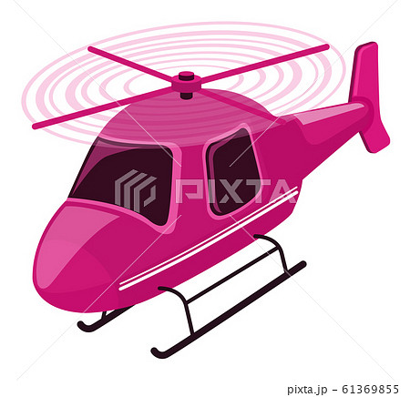 Isolated helicopter in pink color Isolated helicopter in pink color 61369855