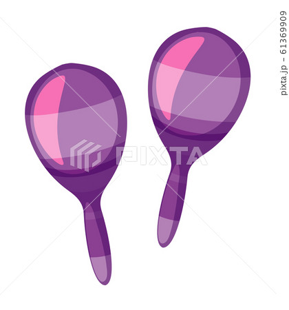 Isolated maracas in purple color 61369909