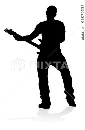 Musician Guitarist Silhouetteのイラスト素材