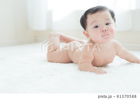 6ヶ月のかわいい赤ちゃんの写真素材