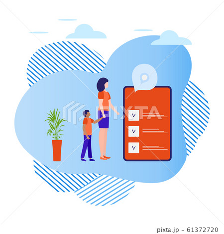 Vector People Smart phone app Service location 61372720