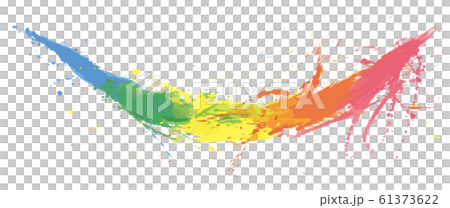 Calligraphy splash brush illustration colorful 61373622