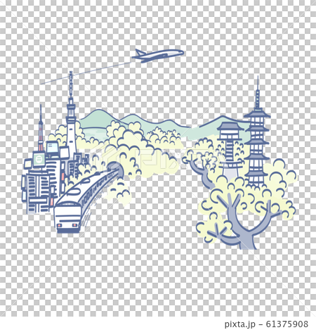 Travel image background material - Stock Illustration [61375908