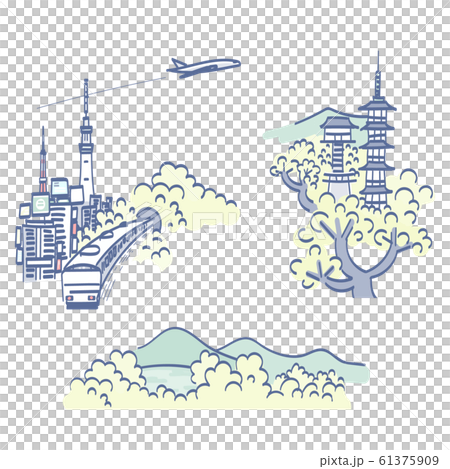 Travel image background material set 61375909