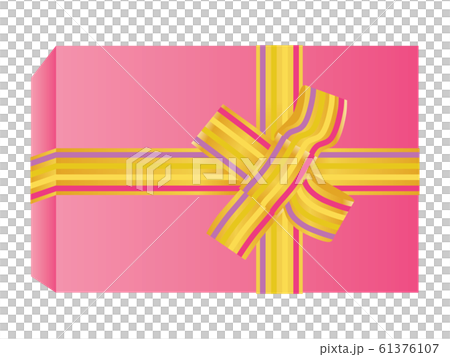 リボン付きのピンクのプレゼントの箱 リボン付きのピンクのプレゼントの箱 61376107