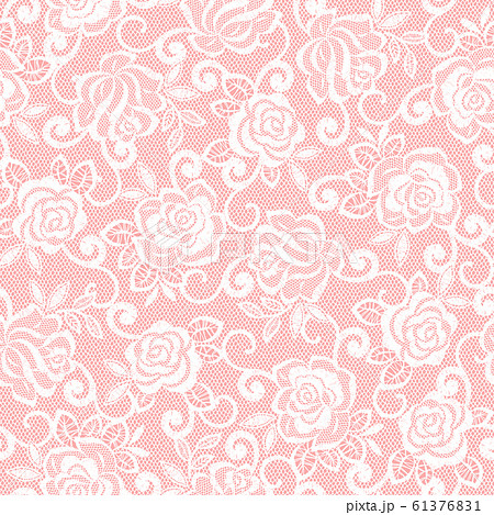 White Seamless Lace Pattern with Rose on Transparent Background Stock  Illustration - Illustration of beautiful, ornamental: 132995895