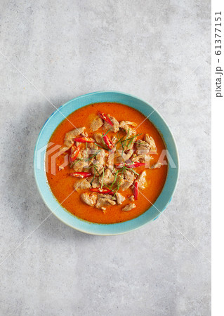 Dried red pork coconut curry, Thai cuisine. Dried red pork coconut curry, Thai cuisine. 61377151