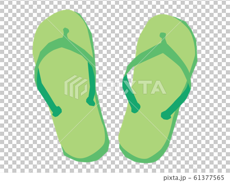 Green flip flops - Stock Illustration [61377565] - PIXTA