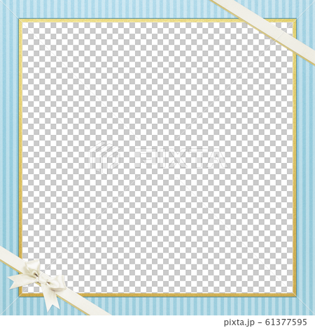 Background-blue-stripe-ribbon-frame - Stock Illustration [61377595] - PIXTA