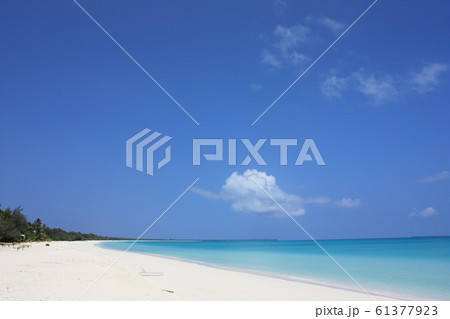 ニューカレドニア　ウベア島のビーチと海と青空 61377923