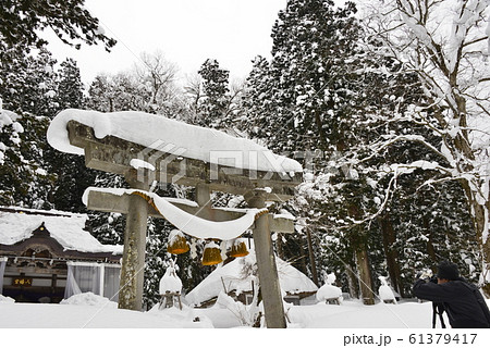岐阜県白川郷の冬景色 岐阜県白川郷の冬景色 61379417