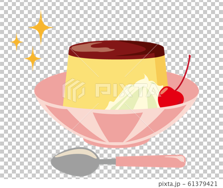 Pudding, cherry, cream, spoon Pudding, cherry, cream, spoon 61379421