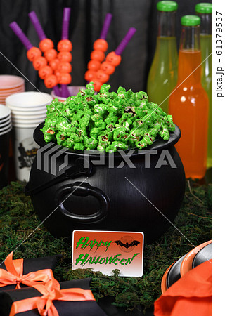 Cauldron corn. Halloween treat Cauldron corn. Halloween treat 61379537