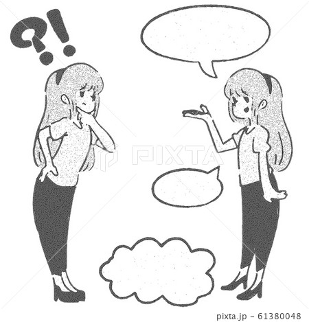 女性 先生 ビジネス セミナー モノクロのイラスト素材