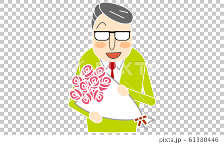 與戴著眼鏡的男人的花束 與戴著眼鏡的男人的花束 61380446