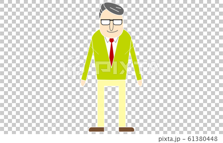 戴著眼鏡全身的男人 戴著眼鏡全身的男人 61380448
