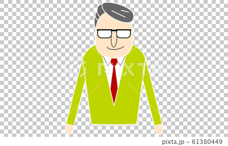 戴著眼鏡的上半身的男人 戴著眼鏡的上半身的男人 61380449