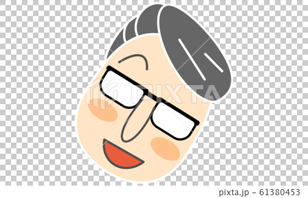 戴著眼鏡的男人微笑圖標 61380453