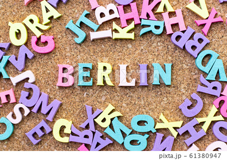 Color alphabet in word Berlin with another letter 61380947