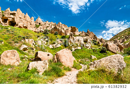 Remains of Zelve Monastery in Cappadocia, Turkey 61382932