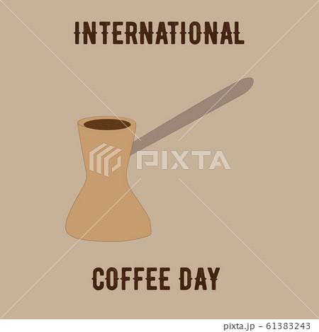 Coffee making can on the beige background 61383243