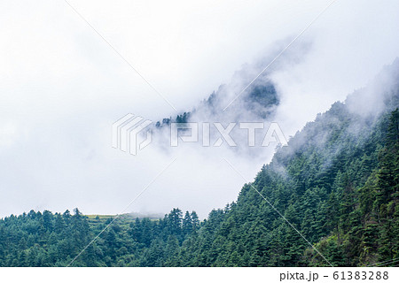Picture of Himalayas mountains covered with fog 61383288