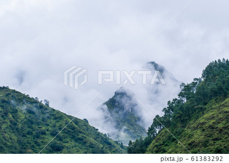 Picture of Himalayas mountains covered with fog 61383292