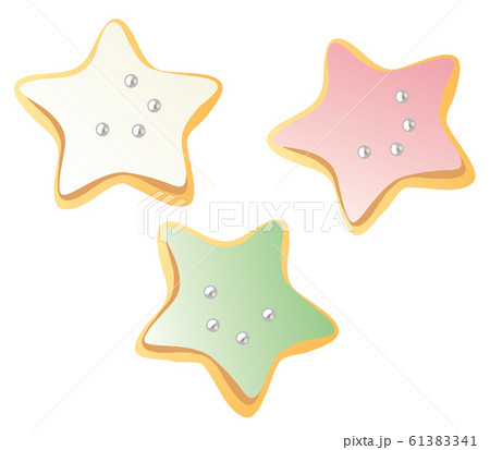星形のアイシングクッキーのセット 61383341
