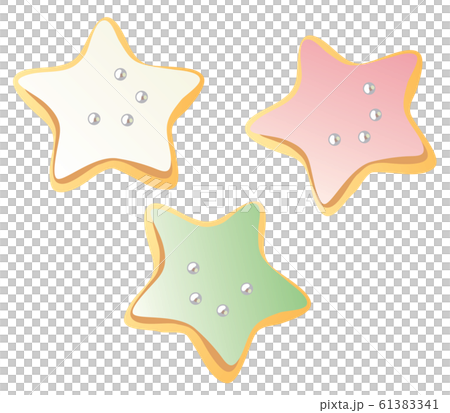 星形のアイシングクッキーのセット 61383341