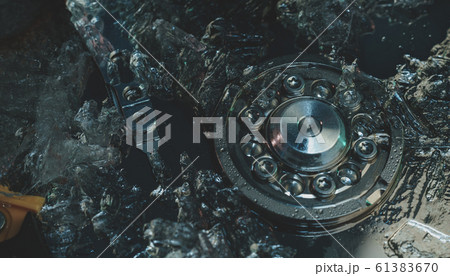 Close up Beautiful red trends bird  feather 61383670