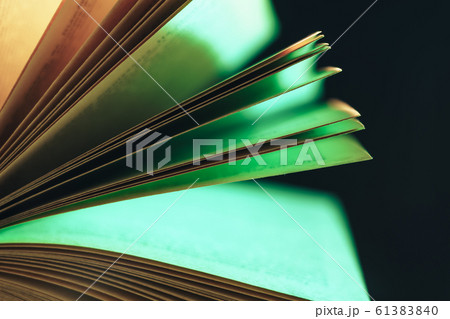 Close up Beautiful book pages in the color light Close up Beautiful book pages in the color light 61383840