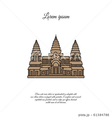 Angkor Wat vector icon isolated on white background, Angkor Wat sign, element design in outline style. Cambodia. Historical Landmarks Symbol. Editable Stroke. color Angkor Wat vector icon isolated on white background, Angkor Wat sign, element design in outline style. Cambodia. Historical Landmarks Symbol. Editable Stroke. color 61384786
